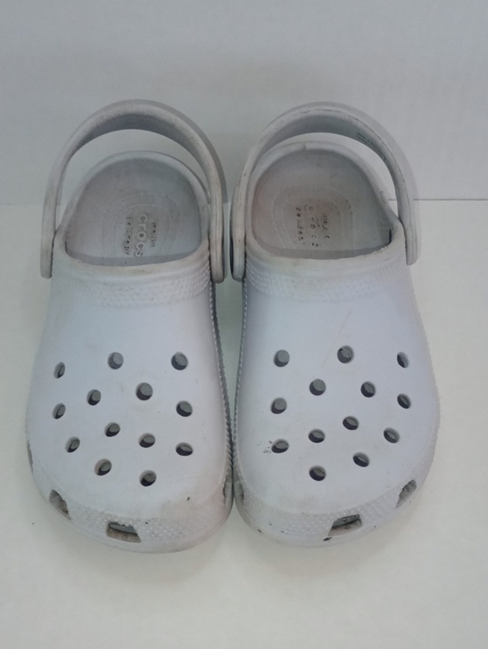Iconic CROCS Classic White Clogs Kids Toddler Size 13 Beach Water Play Outdoors